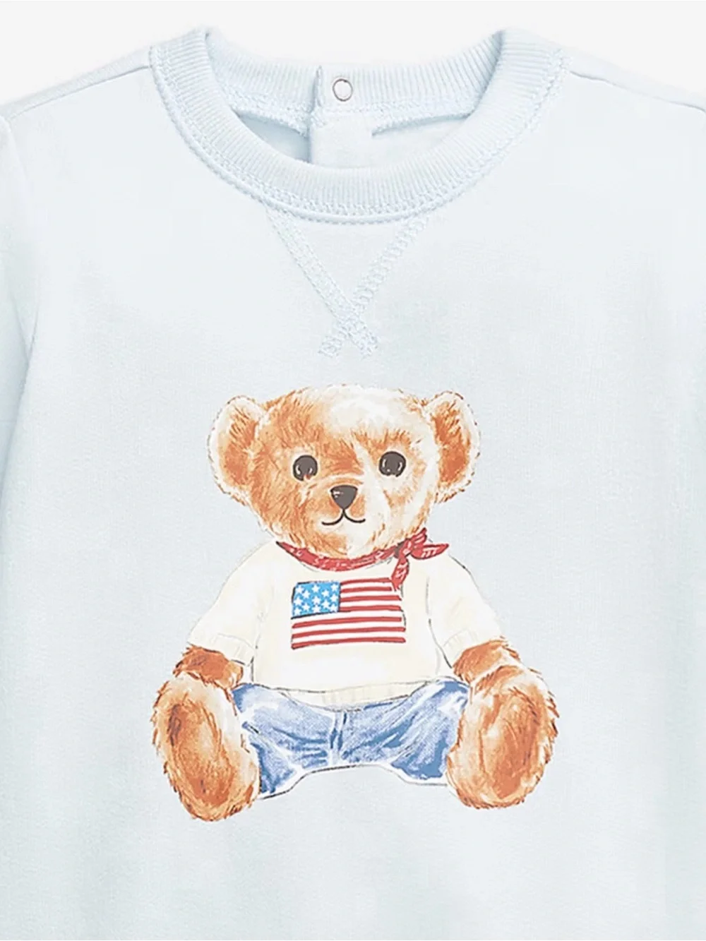 Polo Ralph Lauren Polo Bear American Flag Blue One Piece Coverall 9M 9 Months